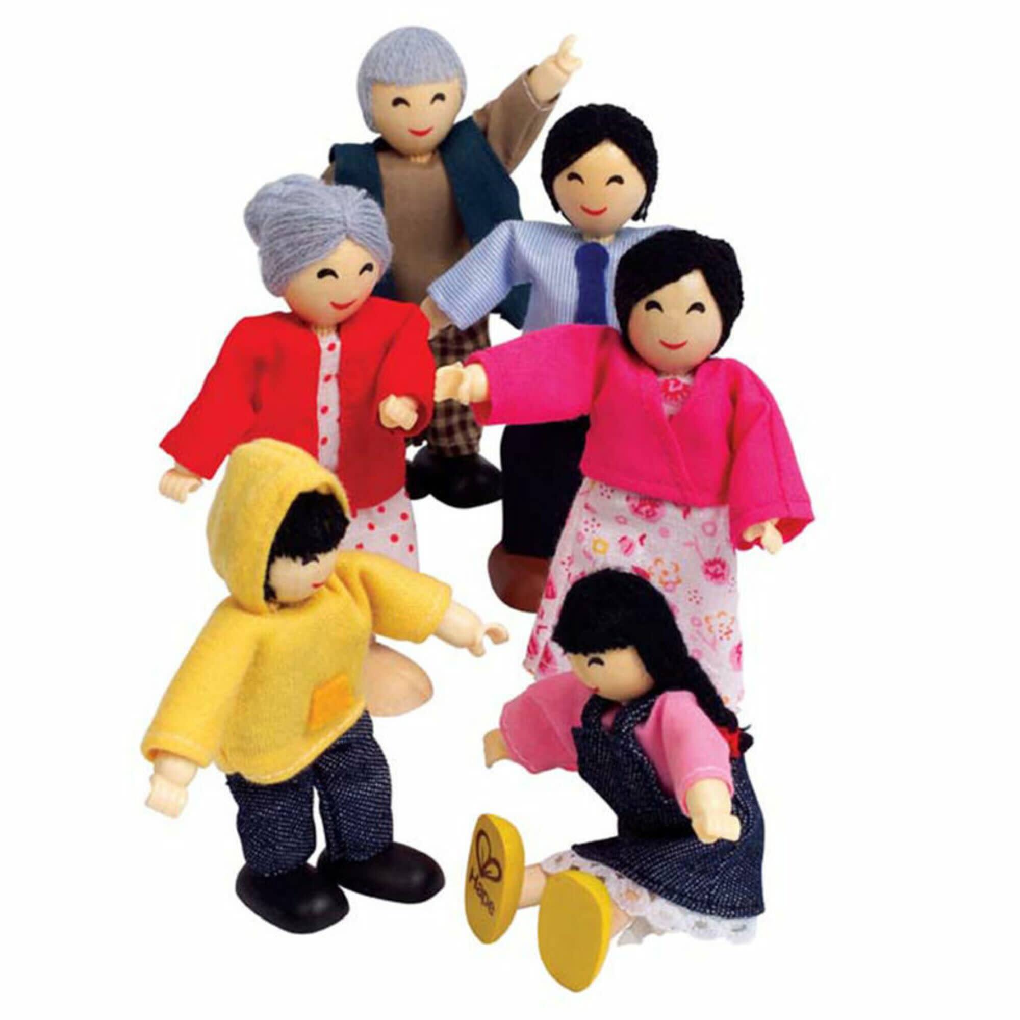 Hape Happy Family Dollhouse 6 Dolls Set